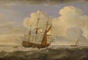 A Dutch ship at sail