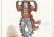 John Canoe (Jonkonnu, JonKanoo) Costume, Jamaica, 1837